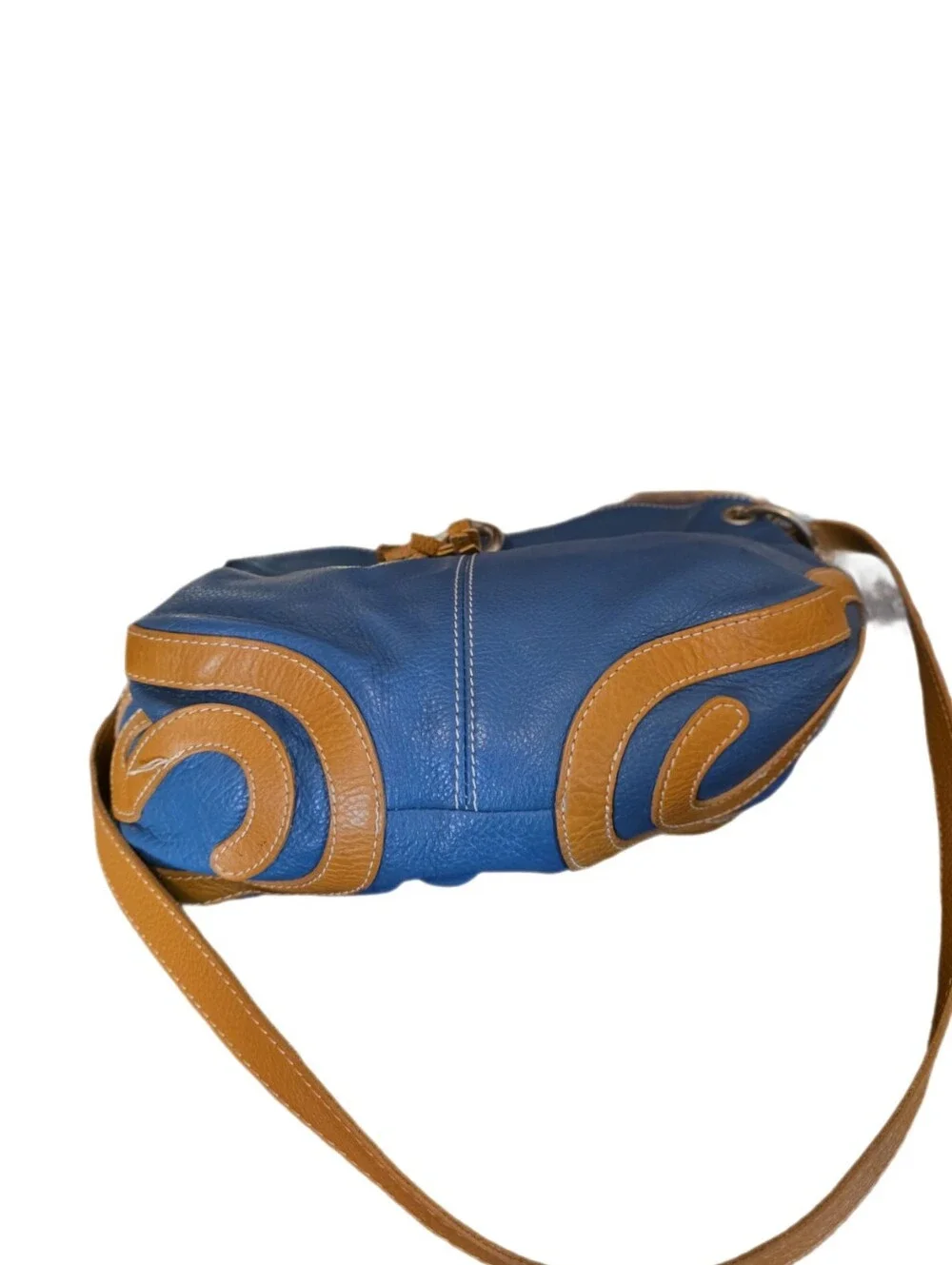 Vintage Italian Leather Shoulder Bag Hobo - Unbranded Vera Pelle